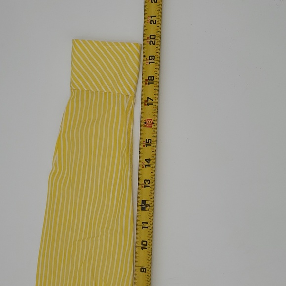 Lilly Pulitzer Yellow/White Stripe Button Down with Ruffle Detail Women's Size 6 - Picture 7 of 8